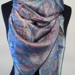 Hand made square shawl azalea bellagio